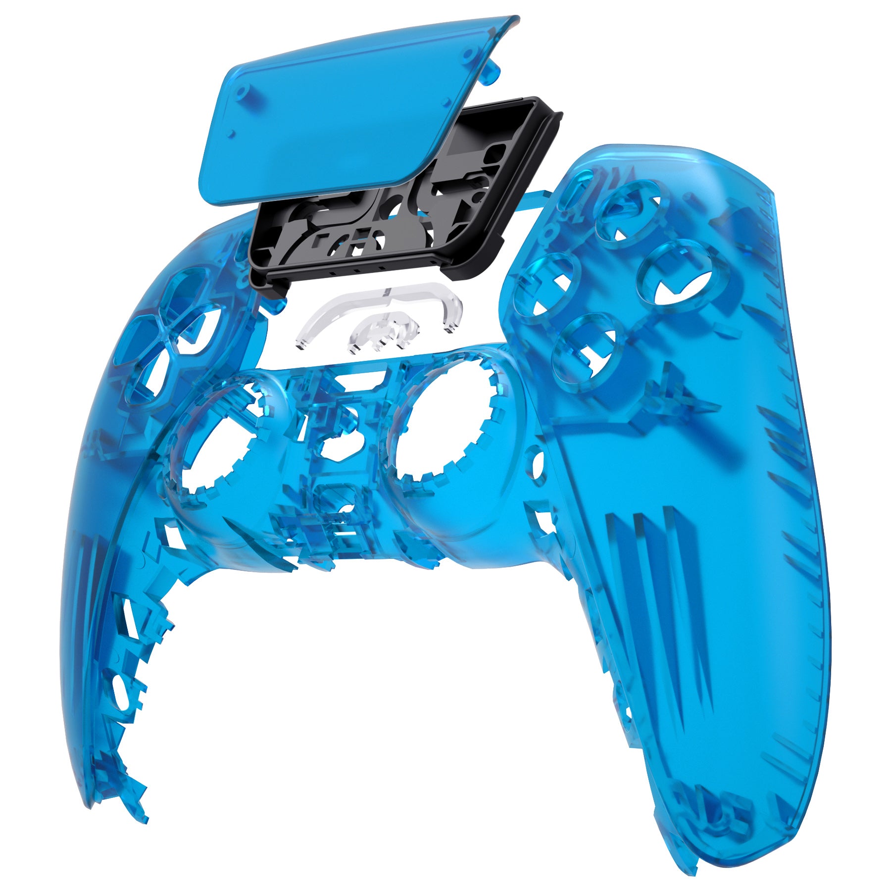 eXtremeRate Retail Clear Blue Touchpad Front Housing Shell Compatible with ps5 Controller BDM-010 BDM-020 BDM-030, DIY Replacement Shell Custom Touch Pad Cover Compatible with ps5 Controller - ZPFM5004G3