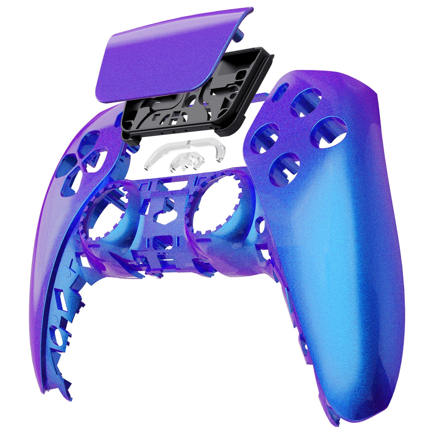 eXtremeRate Retail Chameleon Purple Blue Touchpad Front Housing Shell Compatible with ps5 Controller BDM-010 BDM-020 BDM-030, DIY Replacement Shell Custom Touch Pad Cover Compatible with ps5 Controller - ZPFP3001G3