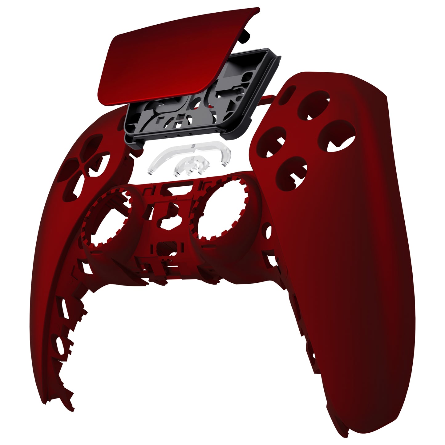 eXtremeRate Retail Scarlet Red Touchpad Front Housing Shell Compatible with ps5 Controller BDM-010 BDM-020 BDM-030, DIY Replacement Shell Custom Touch Pad Cover Compatible with ps5 Controller - ZPFP3003G3