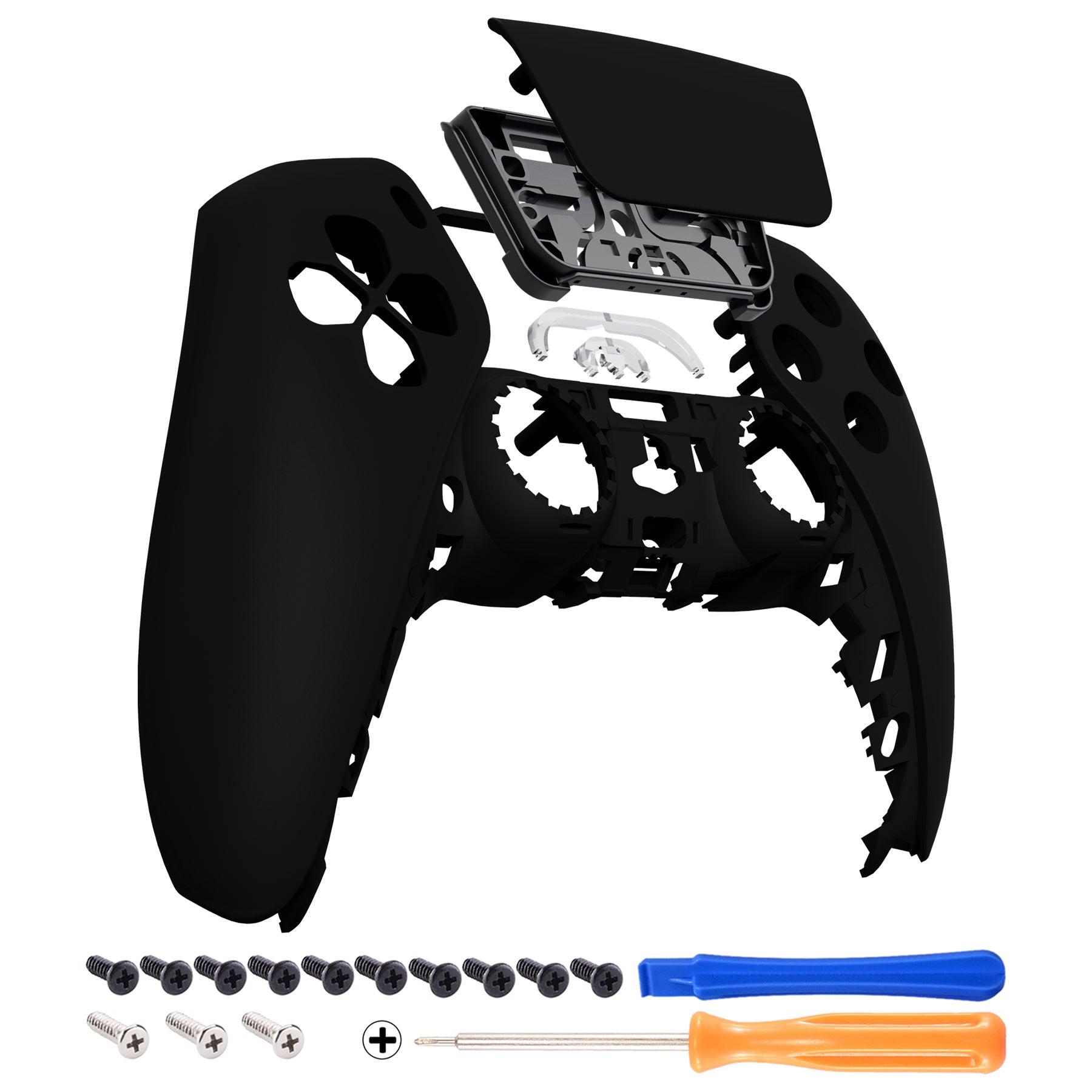 eXtremeRate Retail Black Touchpad Front Housing Shell Compatible with ps5 Controller BDM-010 BDM-020 BDM-030, DIY Replacement Shell Custom Touch Pad Cover Compatible with ps5 Controller - ZPFP3009G3