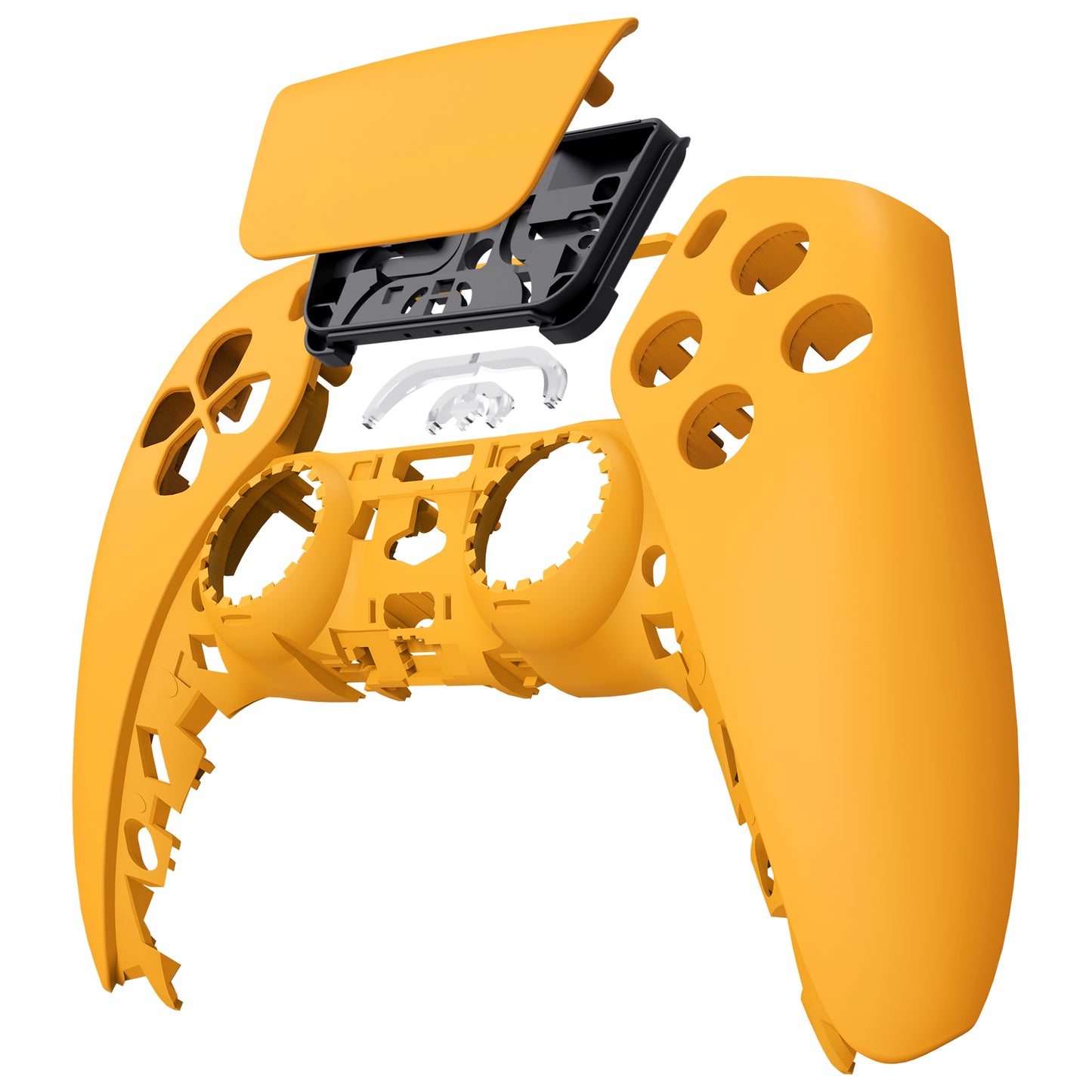 eXtremeRate Retail Caution Yellow Touchpad Front Housing Shell Compatible with ps5 Controller BDM-010 BDM-020 BDM-030, DIY Replacement Shell Custom Touch Pad Cover Compatible with ps5 Controller - ZPFP3010G3