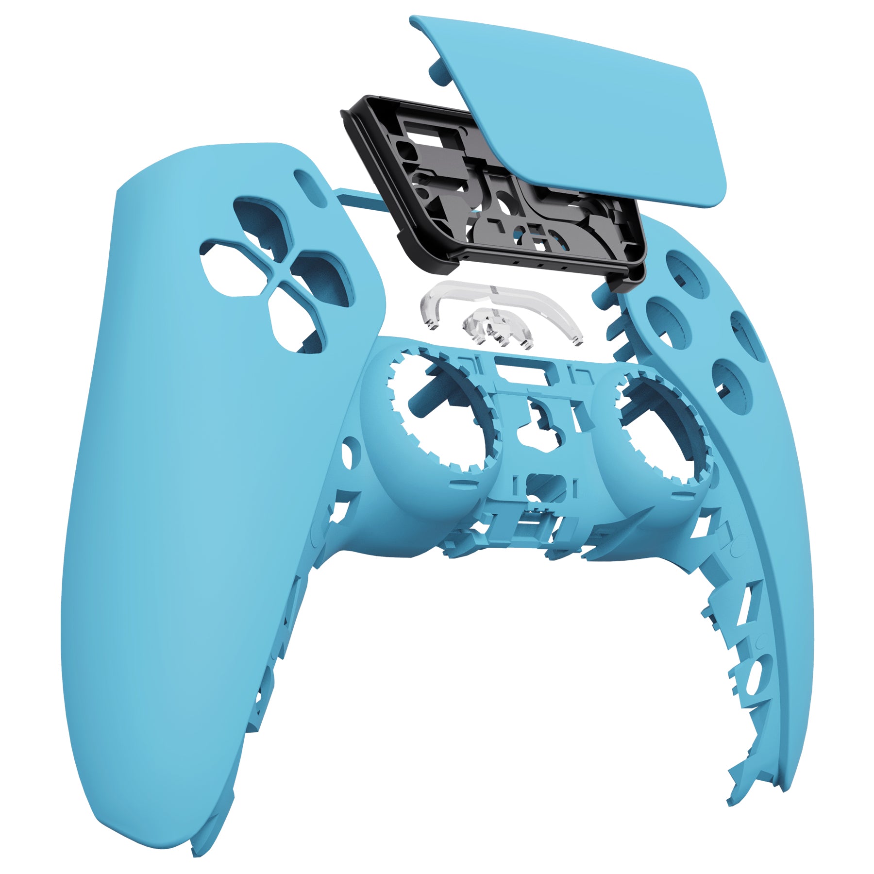 eXtremeRate Retail Heaven Blue Touchpad Front Housing Shell Compatible with ps5 Controller BDM-010 BDM-020 BDM-030, DIY Replacement Shell Custom Touch Pad Cover Compatible with ps5 Controller - ZPFP3011G3