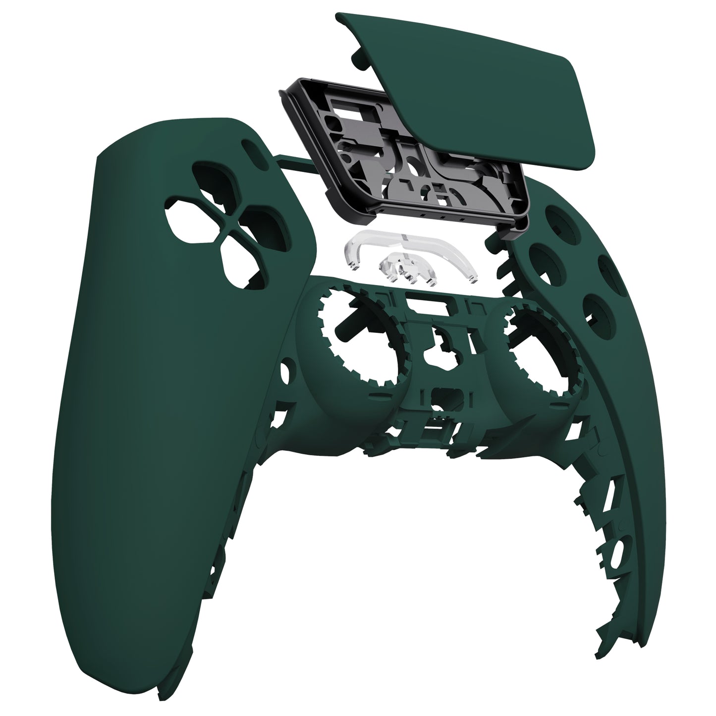 eXtremeRate Retail Racing Green Touchpad Front Housing Shell Compatible with ps5 Controller BDM-010 BDM-020 BDM-030, DIY Replacement Shell Custom Touch Pad Cover Compatible with ps5 Controller - ZPFP3016G3