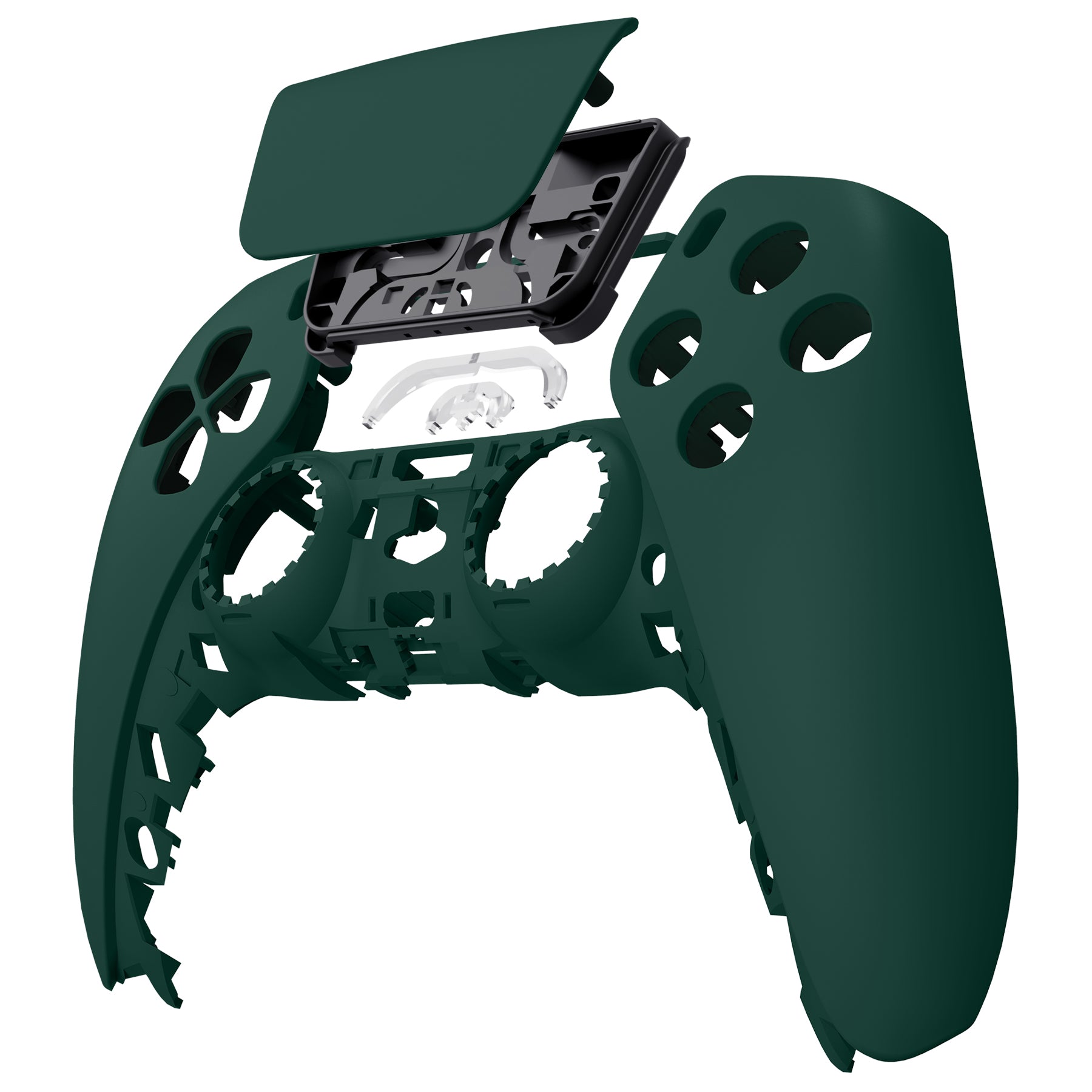 eXtremeRate Retail Racing Green Touchpad Front Housing Shell Compatible with ps5 Controller BDM-010 BDM-020 BDM-030, DIY Replacement Shell Custom Touch Pad Cover Compatible with ps5 Controller - ZPFP3016G3