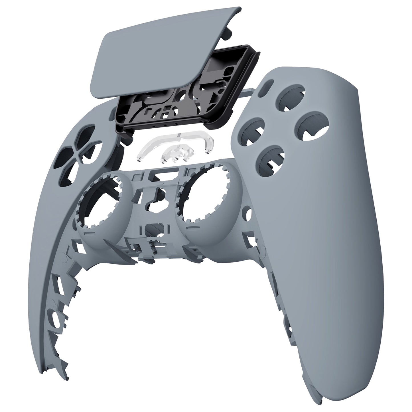 eXtremeRate Retail New Hope Gray Touchpad Front Housing Shell Compatible with ps5 Controller BDM-010 BDM-020 BDM-030, DIY Replacement Shell Custom Touch Pad Cover Compatible with ps5 Controller - ZPFP3037G3