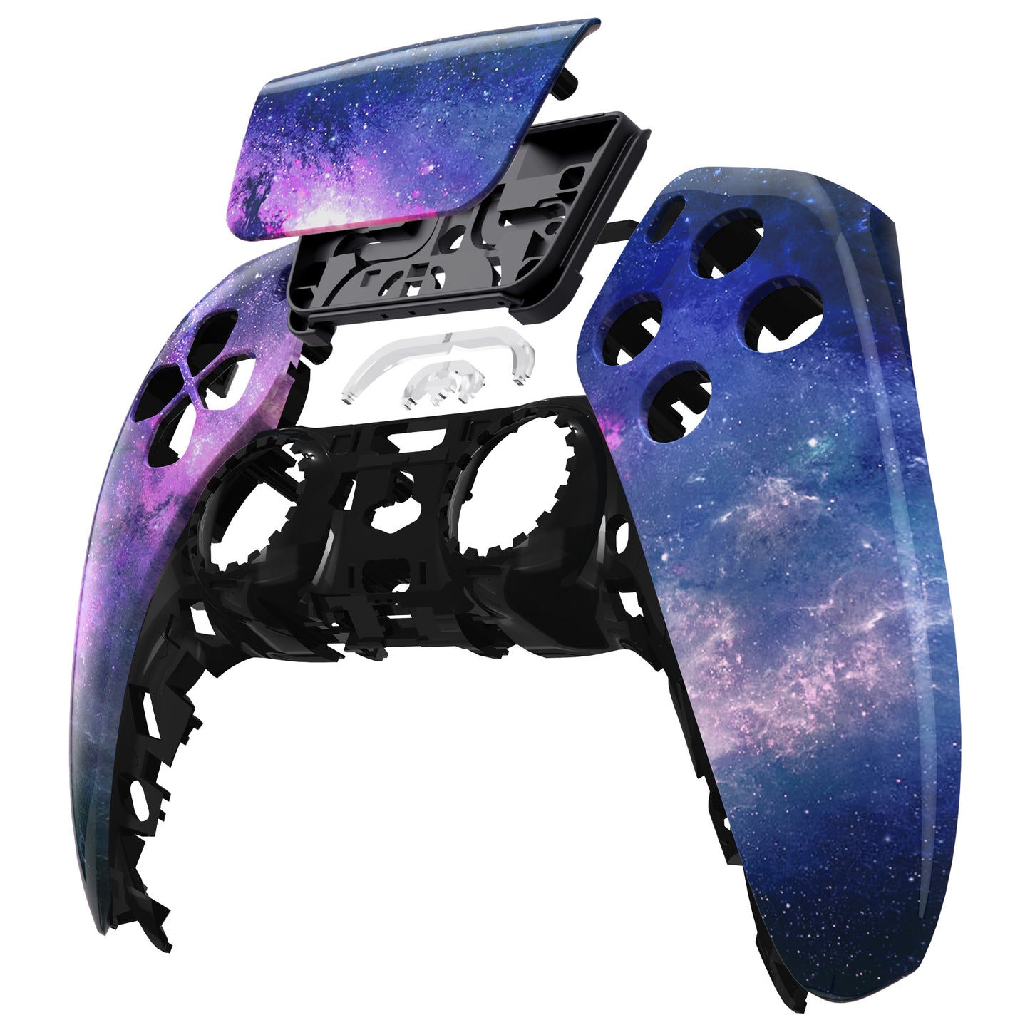 eXtremeRate Retail Nebula Galaxy Pattern Touchpad Front Housing Shell Compatible with ps5 Controller BDM-010 BDM-020 BDM-030, DIY Replacement Shell Custom Touch Pad Cover Compatible with ps5 Controller - ZPFT1001G3
