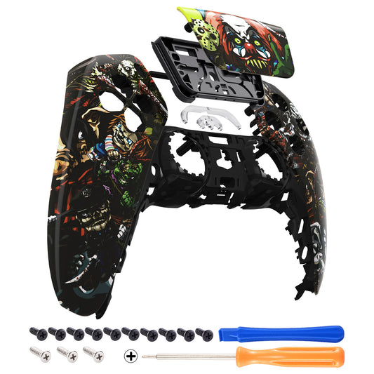 eXtremeRate Retail Scary Party Touchpad Front Housing Shell Compatible with ps5 Controller BDM-010 BDM-020 BDM-030, DIY Replacement Shell Custom Touch Pad Cover Compatible with ps5 Controller - ZPFT1004G3