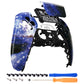 eXtremeRate Retail Blue Universe Touchpad Front Housing Shell Compatible with ps5 Controller BDM-010 BDM-020 BDM-030, DIY Replacement Shell Custom Touch Pad Cover Compatible with ps5 Controller - ZPFT1047G3