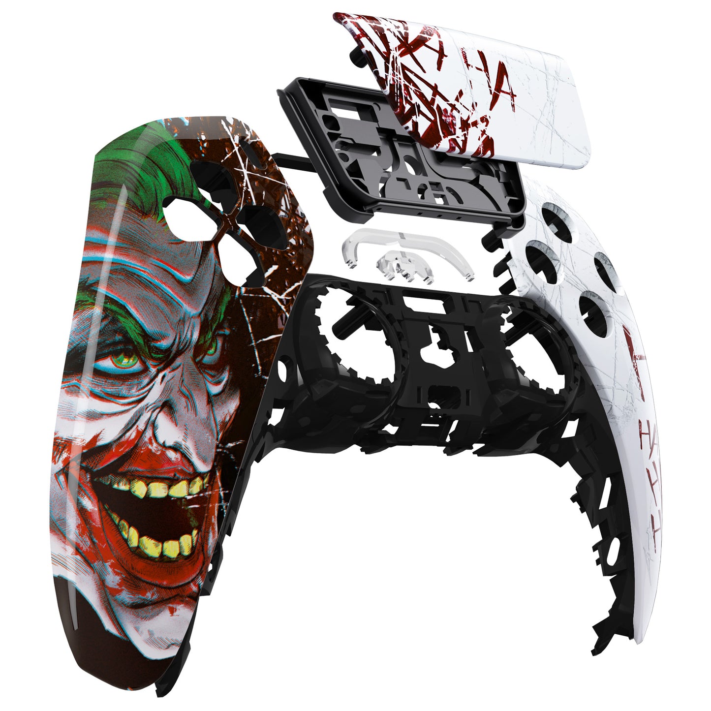 eXtremeRate Retail Clown HAHAHA Touchpad Front Housing Shell Compatible with ps5 Controller BDM-010 BDM-020 BDM-030, DIY Replacement Shell Custom Touch Pad Cover Compatible with ps5 Controller - ZPFT1051G3