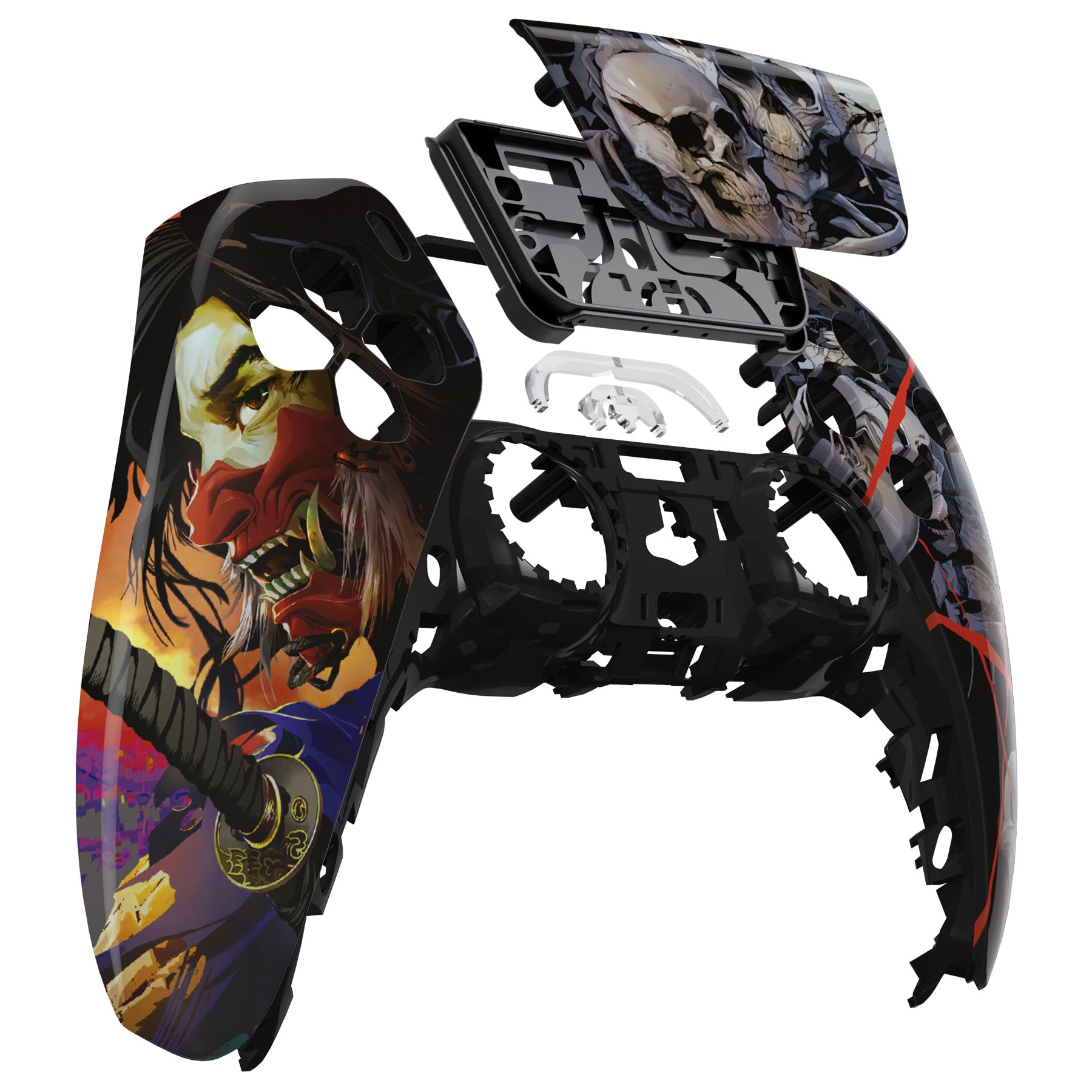 eXtremeRate Replacement Front Housing Shell with Touchpad Compatible with  PS5 Controller BDM-010/020/030/040 - Ghost of Samurai