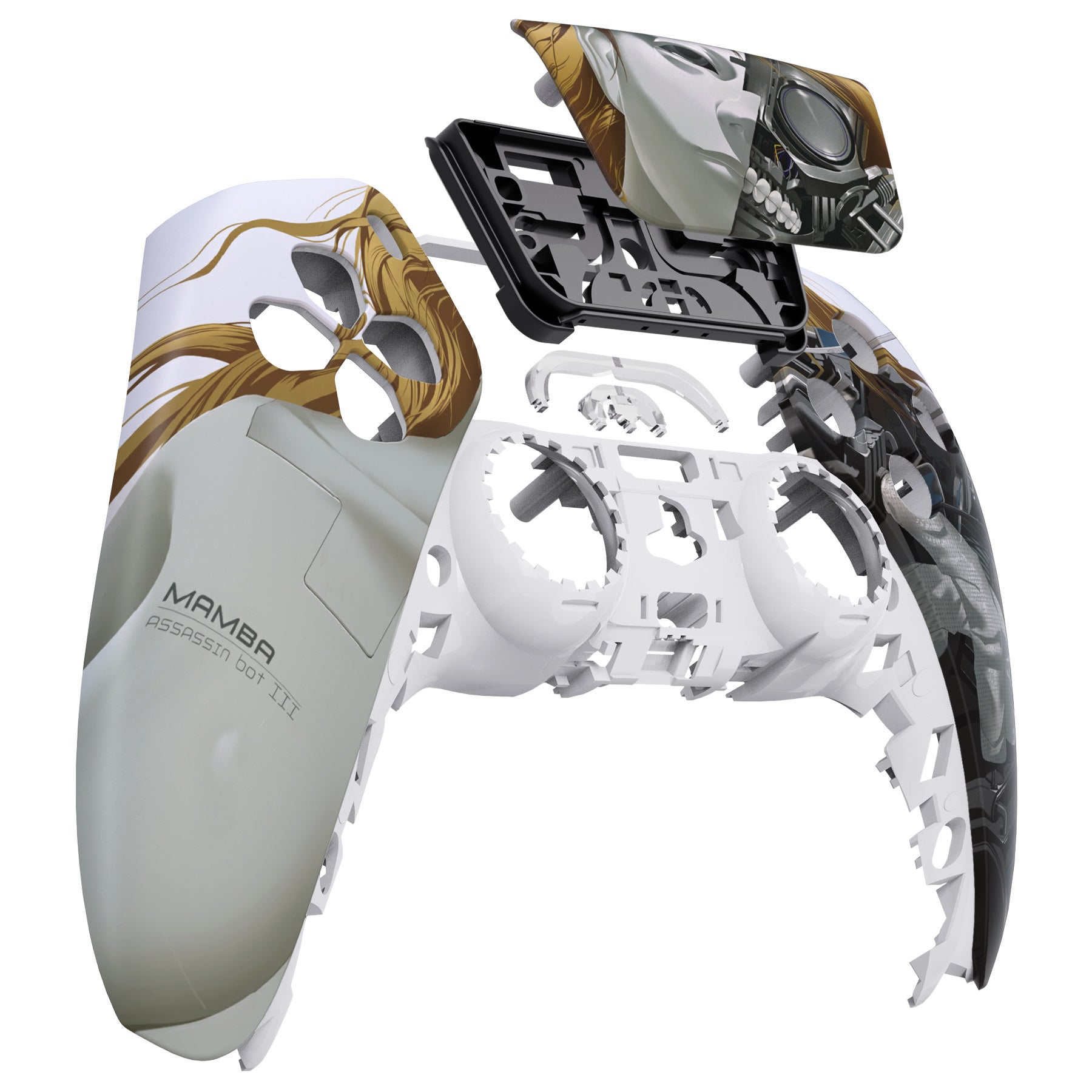 eXtremeRate Replacement Front Housing Shell with Touchpad Compatible with  PS5 Controller BDM-010/020/030/040 - Mamba Assassin Bot III