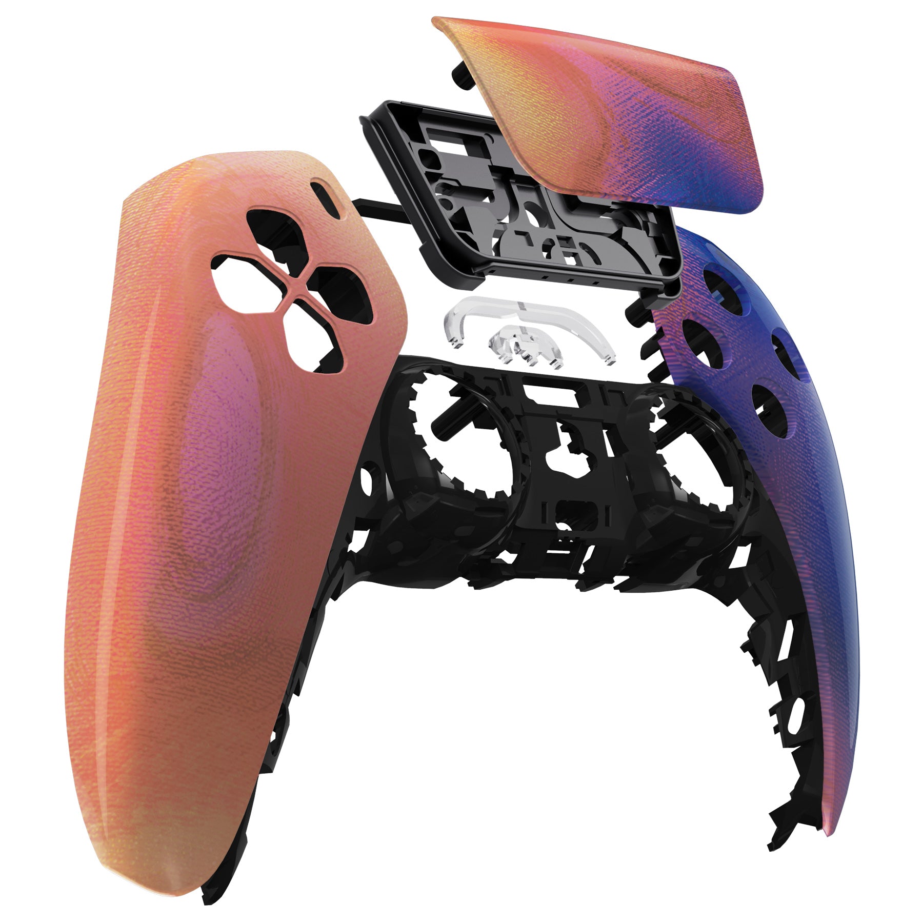 eXtremeRate Retail Purple Red Swirl Touchpad Front Housing Shell Compatible with ps5 Controller BDM-010 BDM-020 BDM-030, DIY Replacement Shell Custom Touch Pad Cover Compatible with ps5 Controller - ZPFT1079G3