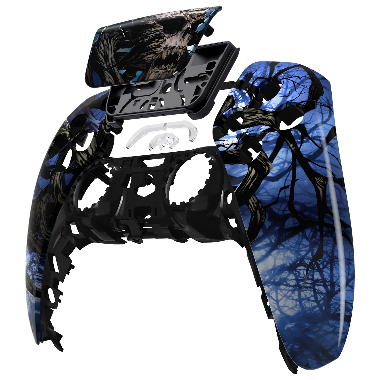 eXtremeRate Retail Glow in Dark - The Awakening of the Earth Lord Touchpad Front Housing Shell Compatible with ps5 Controller BDM-010 BDM-020 BDM-030, DIY Replacement Shell Custom Touch Pad Cover Compatible with ps5 Controller - ZPFT1080G3