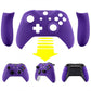 eXtremeRate Retail Soft Touch Purple Upper Housing Shell With Side Rails Panel Replacement Part for Xbox One S /One X Controller - ZSXOFX05
