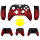 eXtremeRate Retail Shadow Red Front Shell Housing Faceplates Back Panels for Xbox One X & One S Controller - ZSXOFX10