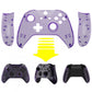 eXtremeRate Retail Transparent Clear Atomic Purple Top Shell Front Housing Faceplate Replacement Parts with Side Rails Panel for Xbox One X & One S Controller (Model 1708) - ZSXOFX17