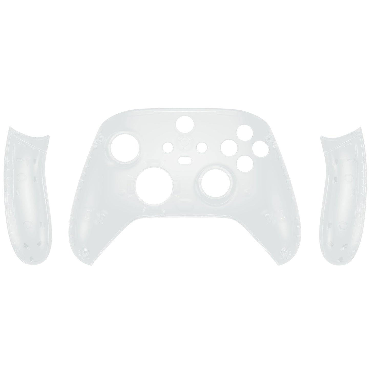 eXtremeRate Retail Soft Touch Transparent Clear Replacement Handles Shell for Xbox Series X Controller, Custom Side Rails Panels Front Housing Shell Faceplate for Xbox Series S Controller - Controller NOT Included - ZX3M501