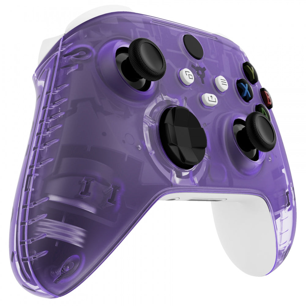 Soft Touch Clear Atomic Purple Replacement Handles Shell for Xbox Series X  Controller, Custom Side Rails Panels Front Housing Shell Faceplate for Xbox  