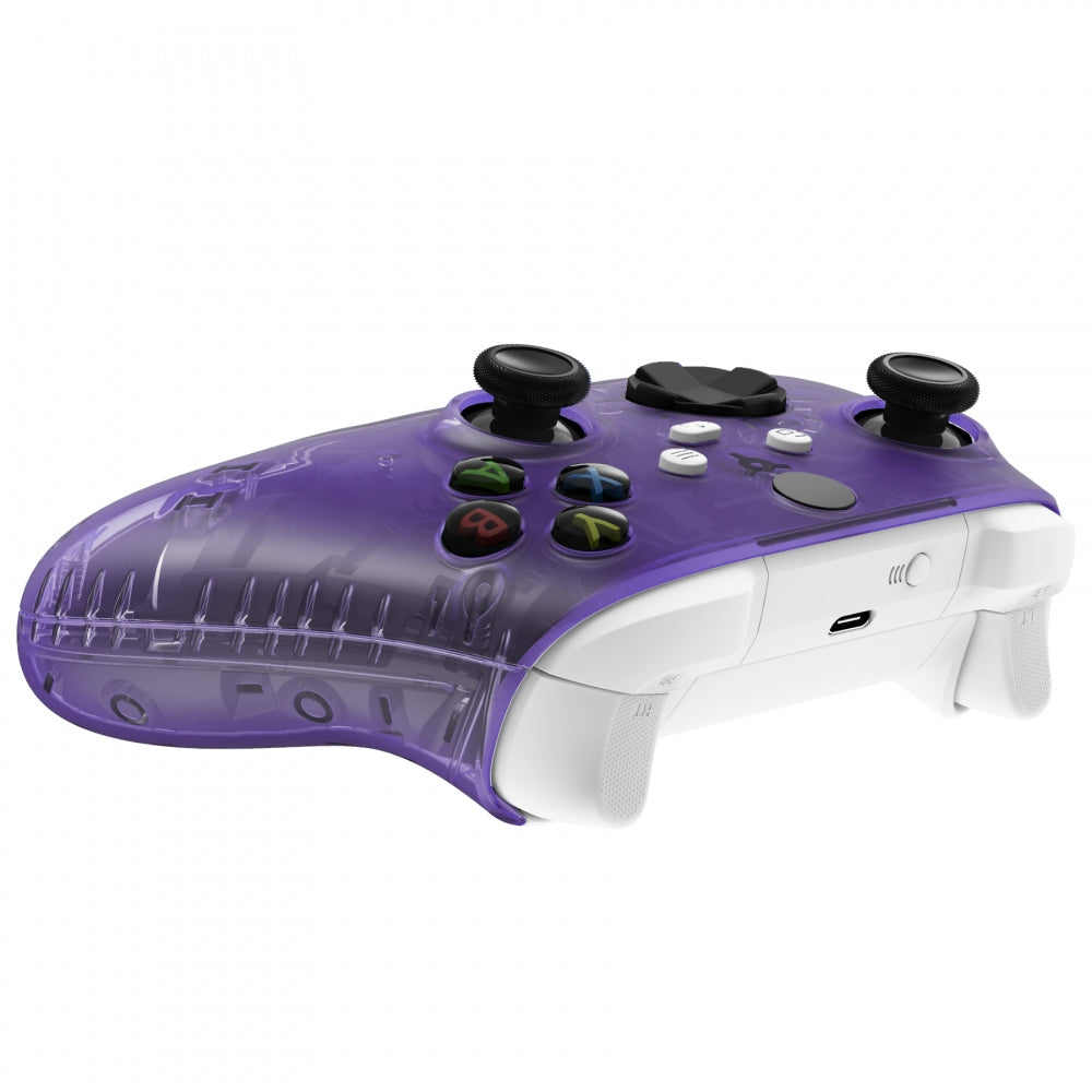 Soft Touch Clear Atomic Purple Replacement Handles Shell for Xbox Series X  Controller, Custom Side Rails Panels Front Housing Shell Faceplate for Xbox  