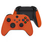 eXtremeRate Retail Soft Touch Orange Replacement Handles Shell for Xbox Series X Controller, Custom Side Rails Panels Front Housing Shell Faceplate for Xbox Series S Controller - Controller NOT Included - ZX3P304
