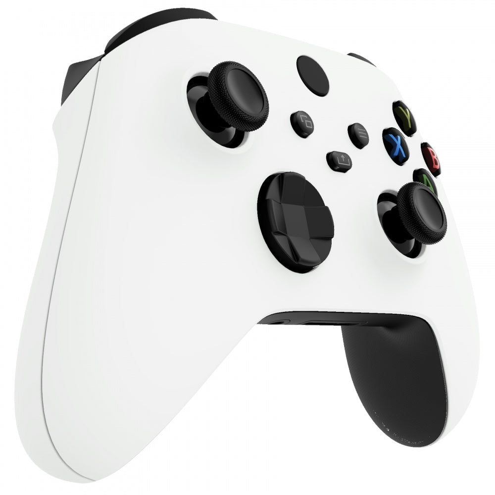 eXtremeRate Retail Soft Touch White Replacement Handles Shell for Xbox Series X Controller, Custom Side Rails Panels Front Housing Shell Faceplate for Xbox Series S Controller - Controller NOT Included - ZX3P308