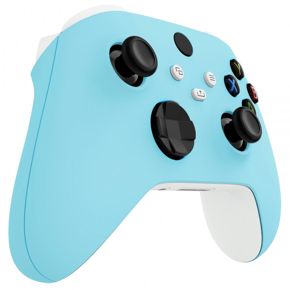 eXtremeRate Retail Soft Touch Heaven Blue Replacement Handles Shell for Xbox Series X Controller, Custom Side Rails Panels Front Housing Shell Faceplate for Xbox Series S Controller - Controller NOT Included - ZX3P313