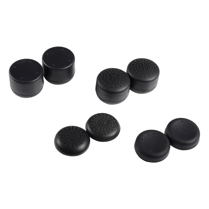 eXtremeRate Retail 8 Black Silicone Rubber Precision Platporm Raised Analog Sticks Thumb Grips for ps4 Slim ps4 Pro Thumbsticks - ZXBJ122