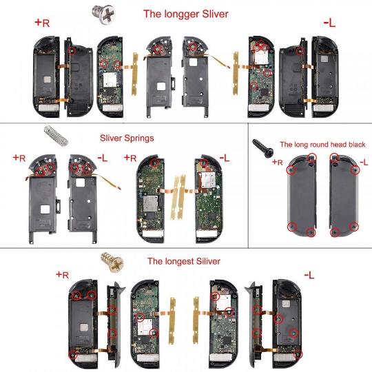 eXtremeRate Retail Mandys Pink Replacement ABXY Direction Keys SR SL L R ZR ZL Trigger Buttons Springs, Full Set Buttons Repair Kits with Tools for NS Switch JoyCon & OLED JoyCon - JoyCon Shell NOT Included - AJ229