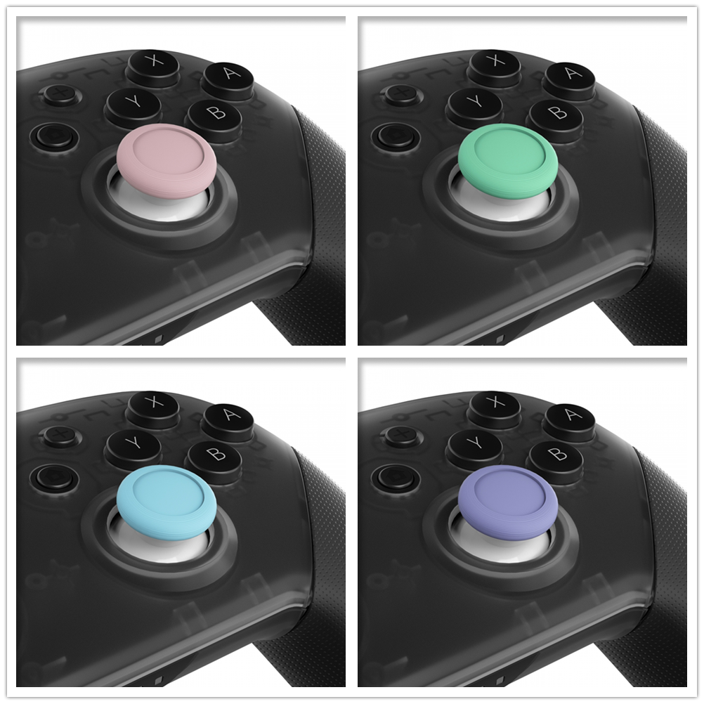 eXtremeRate Retail Replacement 3D Joystick Thumbsticks, Analog Thumb Sticks with Cross Screwdriver for Nintendo Switch Pro Controller - Cherry Blossoms & Mint Green & Heaven Blue & Light Violet - ZKRM502